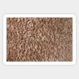 brown furry material Sticker